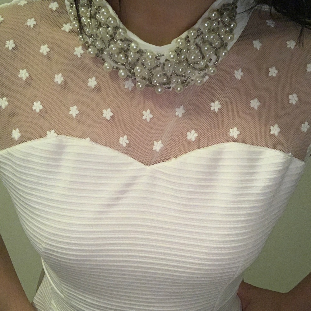 Pearl neckline skater dress size S